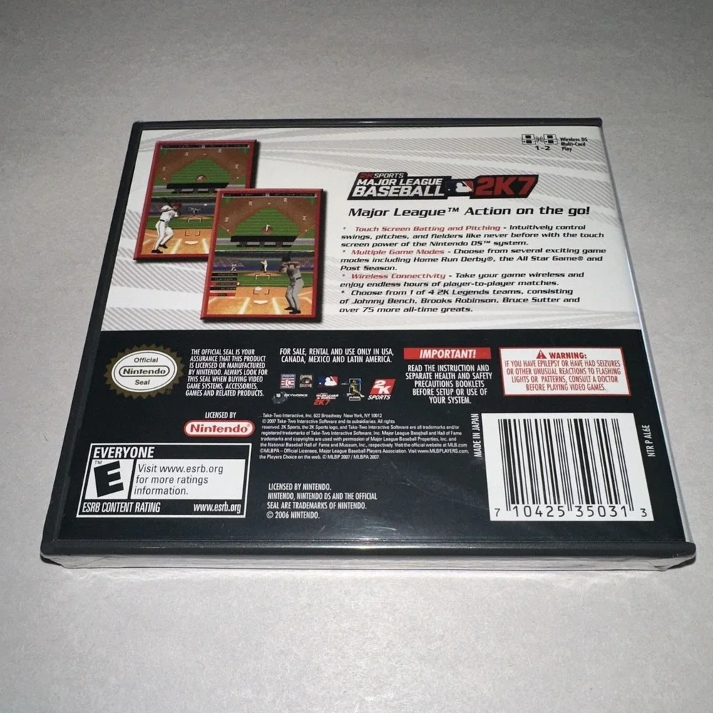 Major League Baseball 2K7 (Nintendo DS, 2007) Brand New Factory Sealed